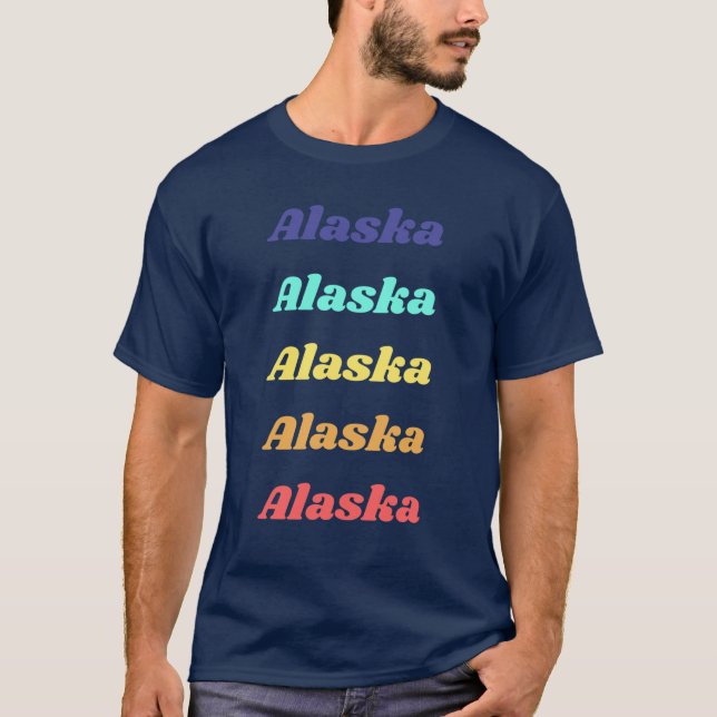 Alaska State Pastel Pack Oversized T Shirt (Framsida)