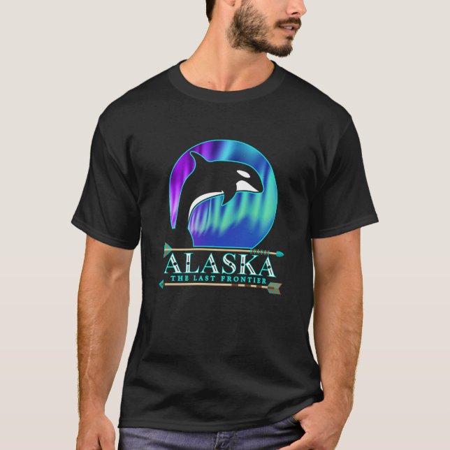 Alaska State Pride Alaska Northern Lights Alaskan  T Shirt (Framsida)