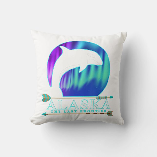 Alaska State Pride Alaska Northern Ljus Alaska Kudde (Framsida)