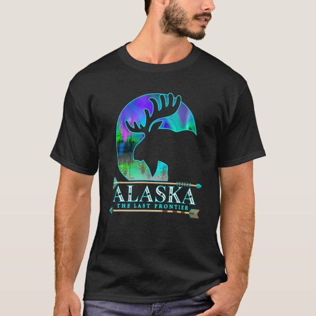 Alaska State Pride Alaska Northern Ljus Alaska T Shirt (Framsida)