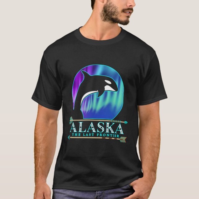 Alaska State Pride Alaska Northern Ljus Alaska T Shirt (Framsida)