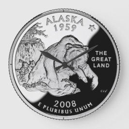 Alaska State Quarter Clock Stor Klocka