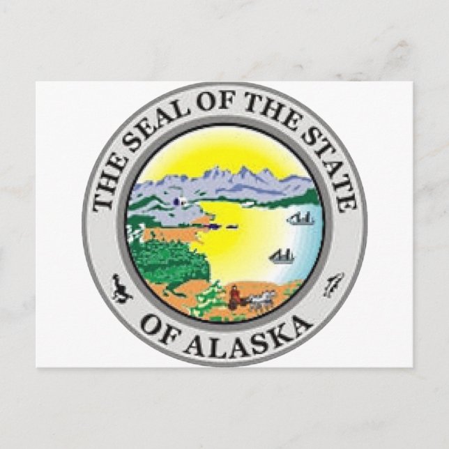 Alaska State Seal Vykort (Framsida)