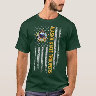 Alaska State Troopers American Flagga T Shirt