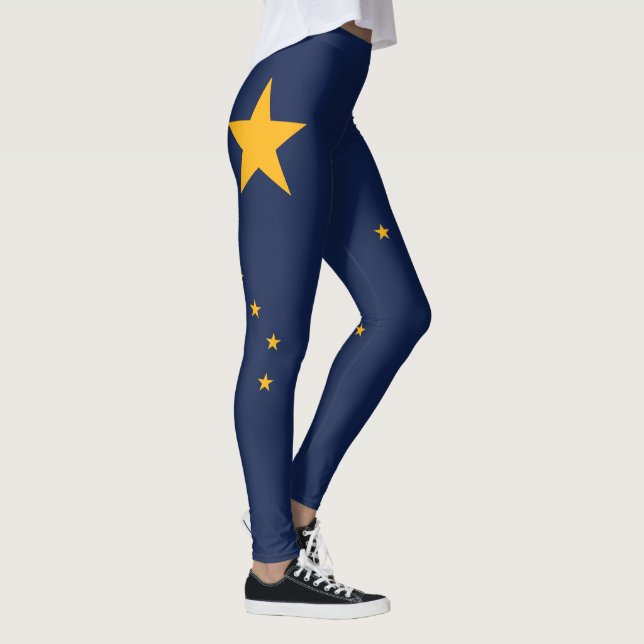 Alaska Statens Flagga Leggings (Höger)
