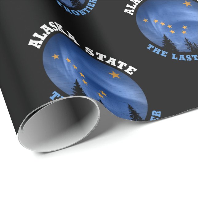 ALASKA STATENS FLAGGA PRESENTPAPPER (Rullad Hörn)