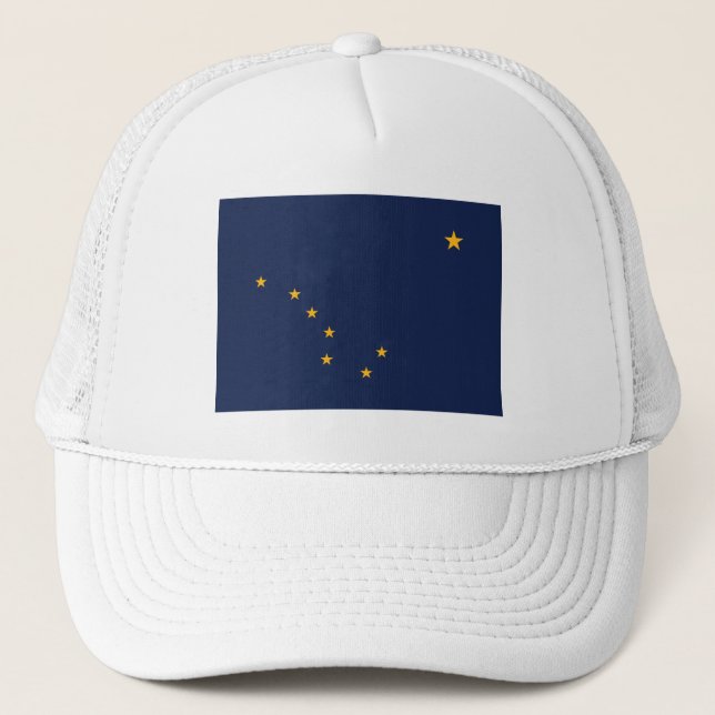 Alaska Statens Flagga Truckerhatt Keps (Framsida)