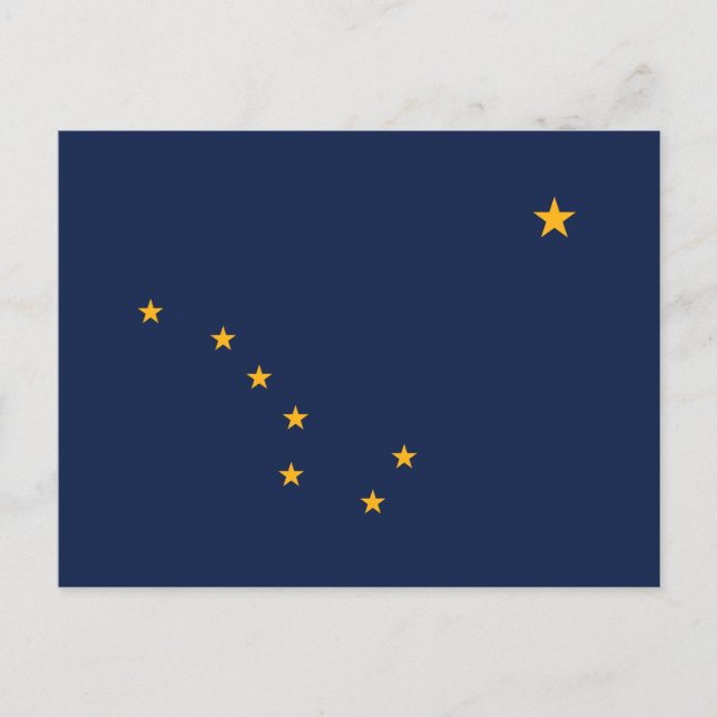 Alaska Statens Flagga vykort (Framsida)