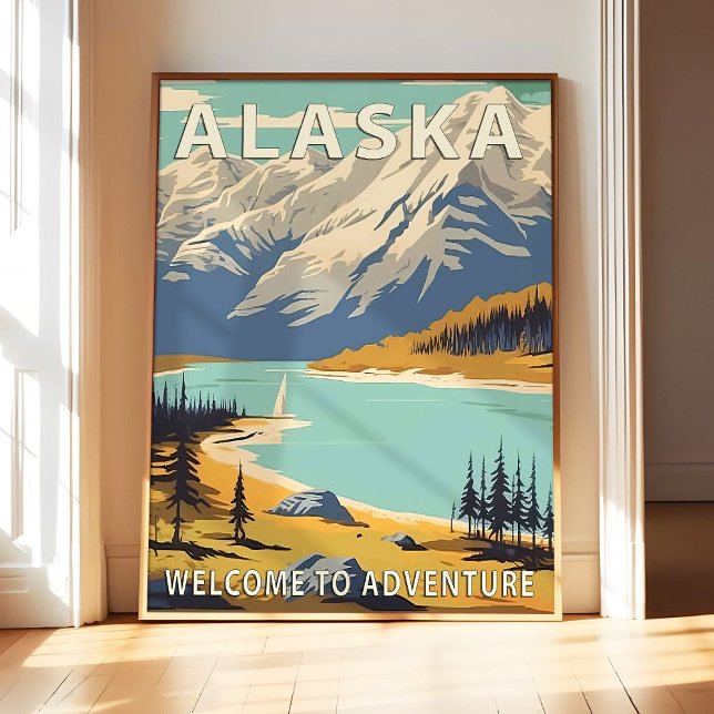 Alaska statens scenkonsttryck, Retro Natio Poster (Skapare uppladdad)