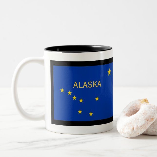 Alaska Statlig flagga 2 Tone Mugg av Janz (Med munk)