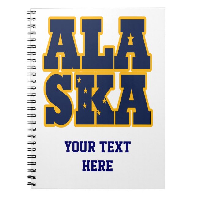 Alaska Statlig flagga Anteckningsbok Med Spiral (Framsidan)