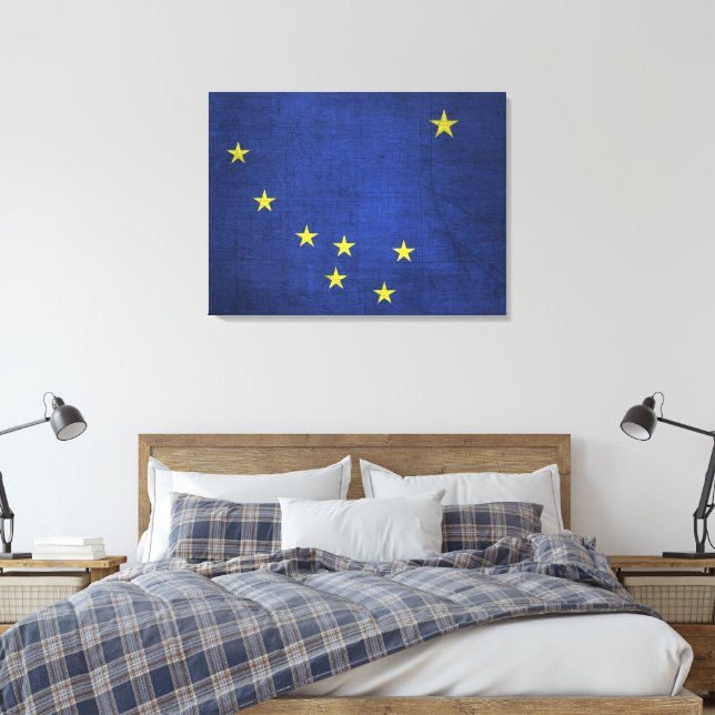 Alaska Statlig flagga Canvastryck (Insitu (sovrum))