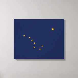 Alaska Statlig flagga Design Canvastryck
