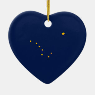 Alaska Statlig flagga Design Julgransprydnad Keramik