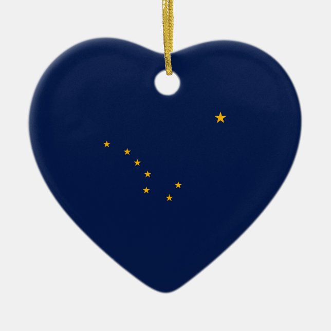 Alaska Statlig flagga Design Julgransprydnad Keramik (Framsidan)