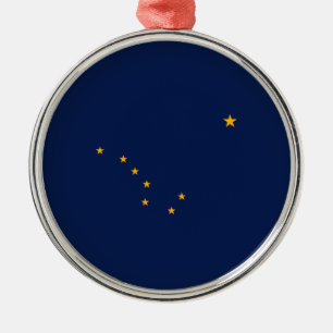Alaska Statlig flagga Design Julgransprydnad Metall
