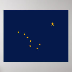 Alaska Statlig flagga Design Poster