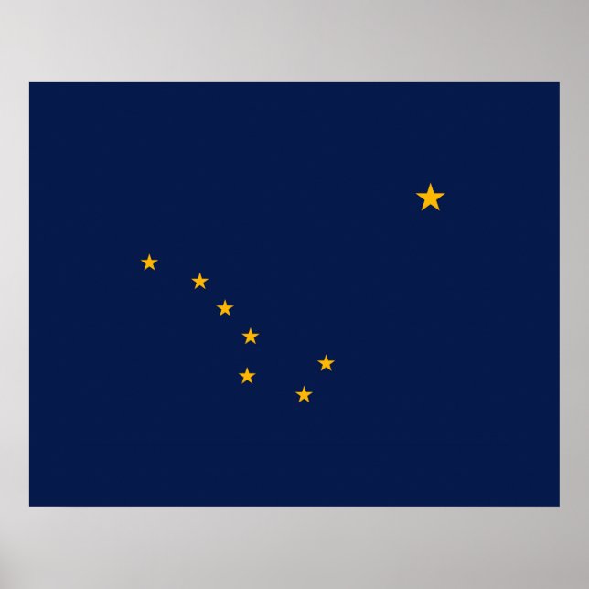 Alaska Statlig flagga Design Poster (Framsidan)