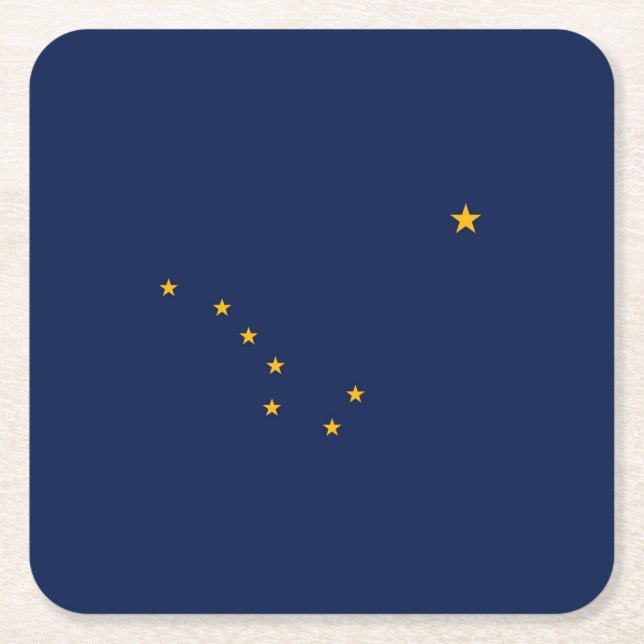 Alaska Statlig flagga Design Underlägg Papper Kvadrat (Framsidan)