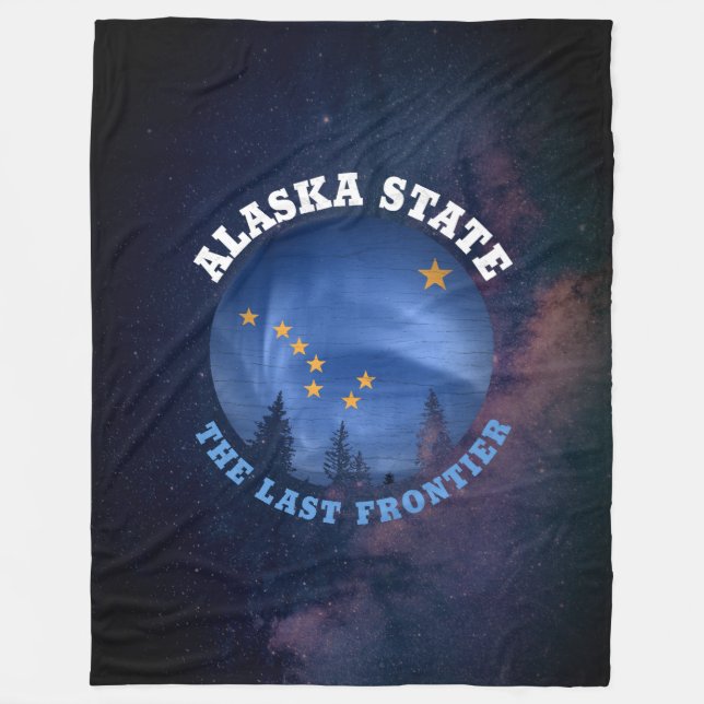 ALASKA STATLIG FLAGGA FLEECEFILT (Framsidan)