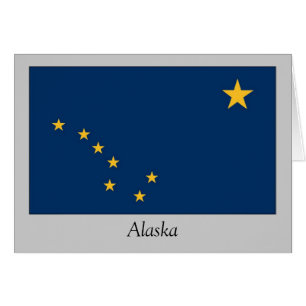 Alaska statlig flagga hälsningskort