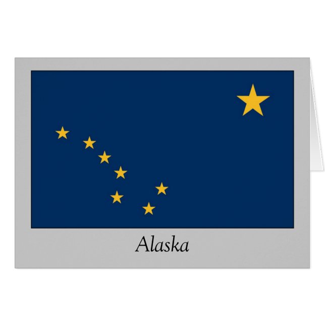 Alaska statlig flagga hälsningskort (Framsidan Horizontal)