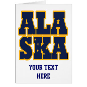 Alaska Statlig flagga Hälsningskort