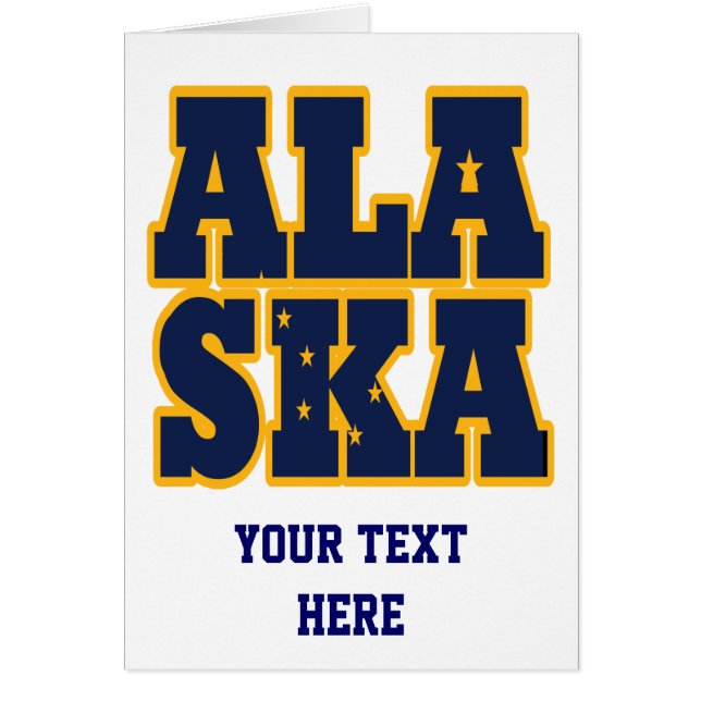 Alaska Statlig flagga Hälsningskort (Framsidan)
