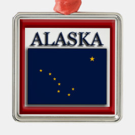 Alaska Statlig flagga, julprydnad Julgransprydnad Metall