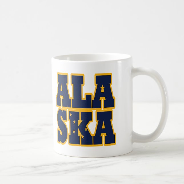 Alaska Statlig flagga Kaffemugg (Höger)