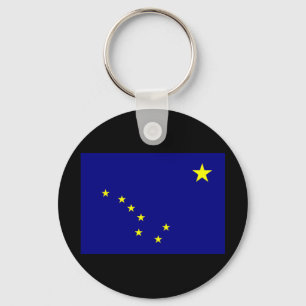 Alaska statlig flagga Keychain Nyckelring