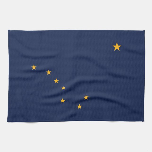 Alaska Statlig flagga Kitchen Towel Kökshandduk (Horisontell)