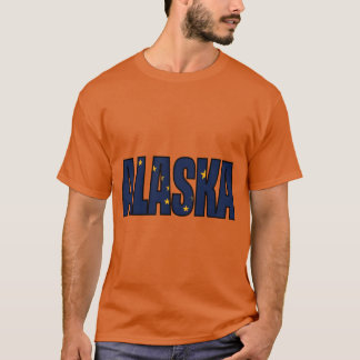 Alaska Statlig flagga Namn Design T Shirt