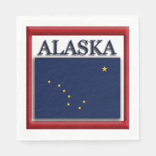 Alaska Statlig flagga Pappersservett