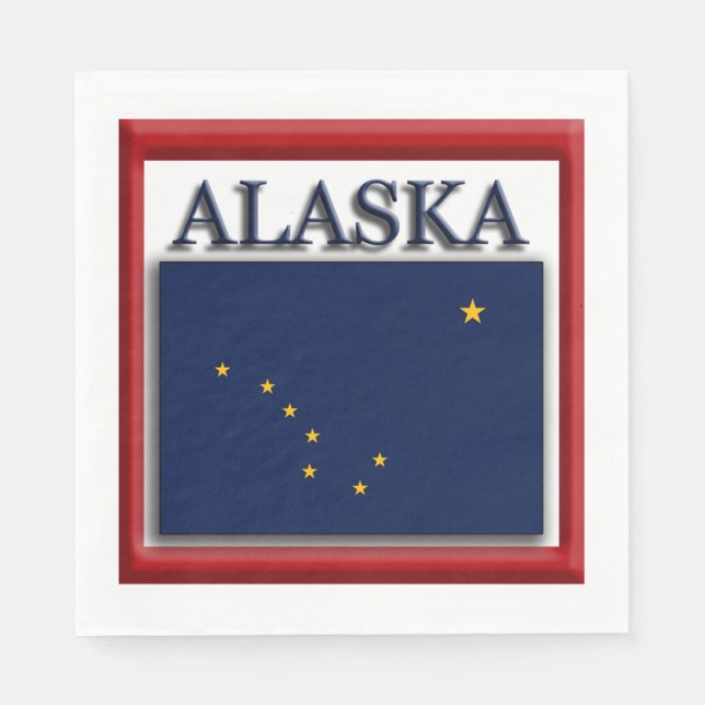 Alaska Statlig flagga Pappersservett (Framsidan)
