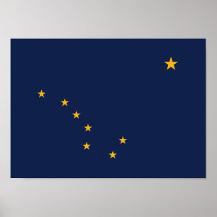 Alaska Statlig flagga Poster