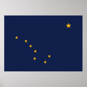 Alaska Statlig flagga Poster