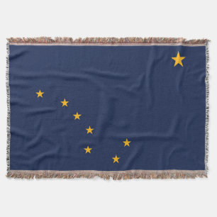 Alaska Statlig flagga Print Patriotic Filt