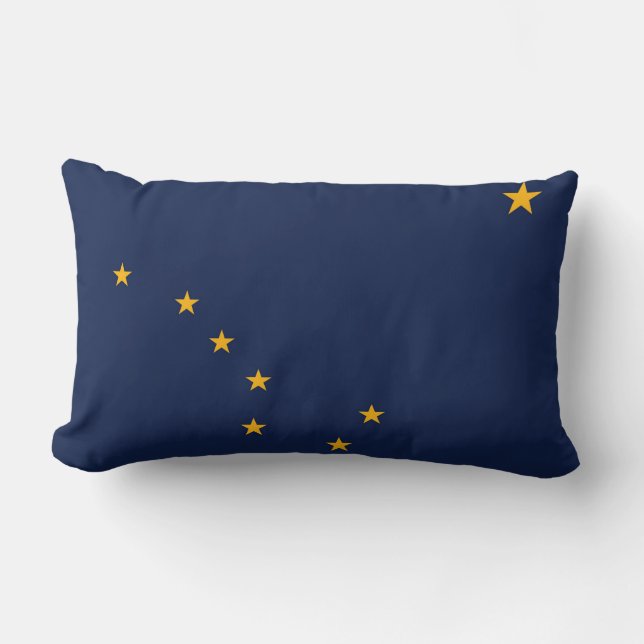 Alaska Statlig flagga Print Patriotic Lumbarkudde (Framsida)