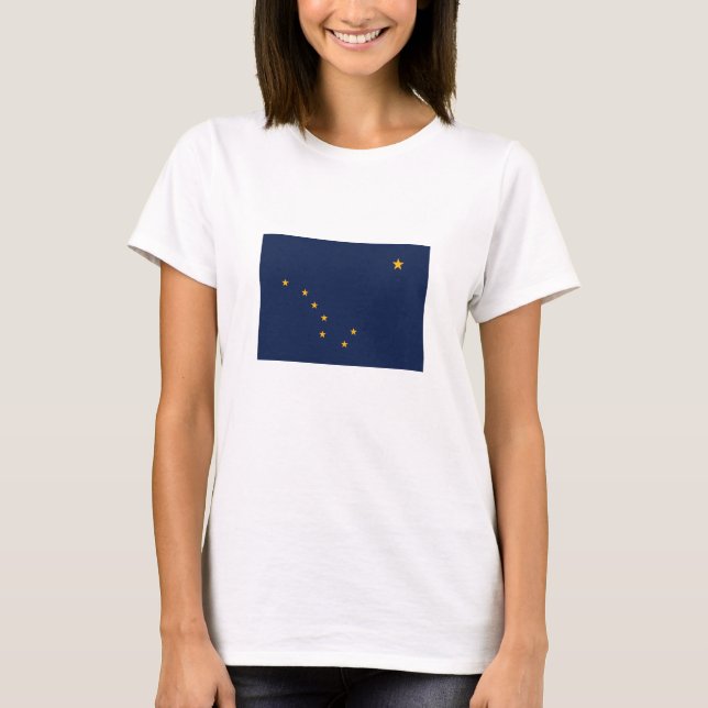 Alaska Statlig flagga T Shirt (Framsida)