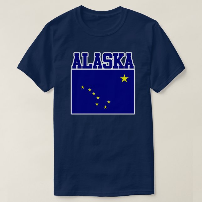 Alaska Statlig flagga T-Shirt (Design framsida)