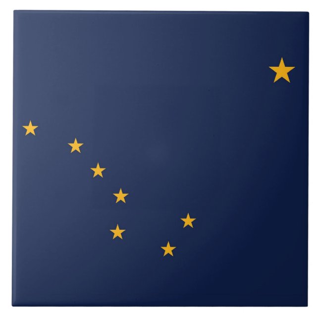 Alaska Statlig flagga Tile Kakelplatta (Framsidan)