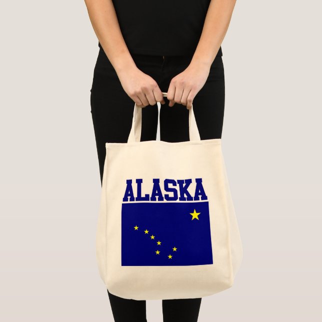 Alaska Statlig flagga Tote Bag Tygkasse (Framsida (produkt))
