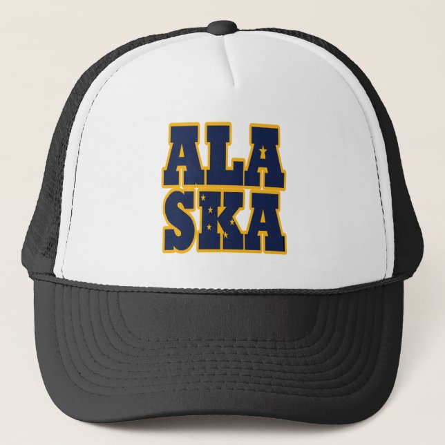 Alaska statlig flagga truckerkeps (Framsida)