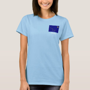 Alaska Statlig flagga Ull Jacka Tee Shirt
