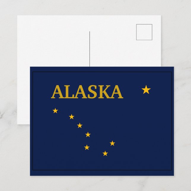 Alaska Statlig flagga Vykort (Fram/baksida)