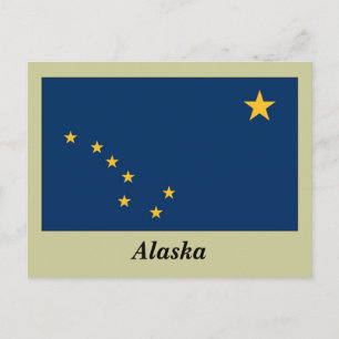 Alaska Statlig flagga Vykort