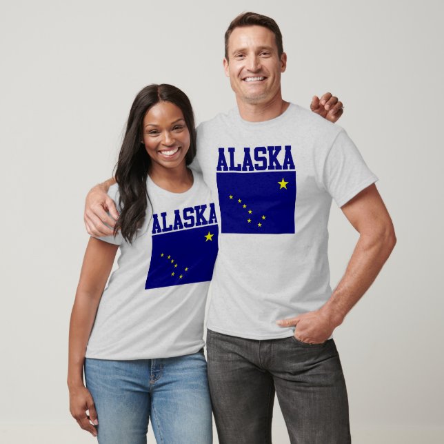 Alaska statlig flaggaT-tröja T-shirt (Unisex)