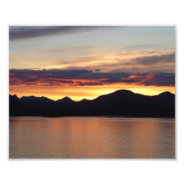 Alaska Sunset I Benice Alaska Photography Fototryck (Framsidan)