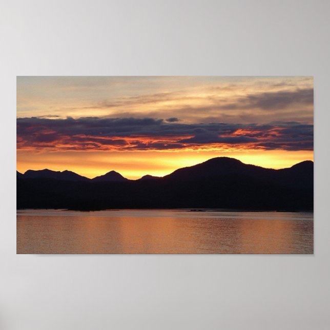 Alaska Sunset I Benice Alaska Photography Poster (Framsidan)